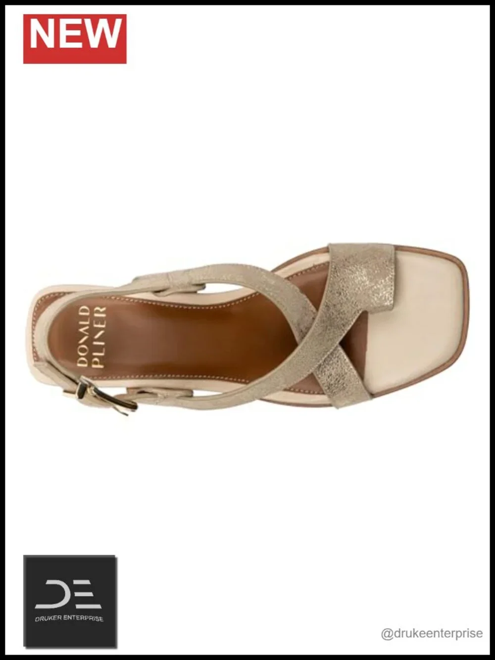 Metallic Leather Gladiator Wedge Sandal with Memory Foam Insole & Buckle